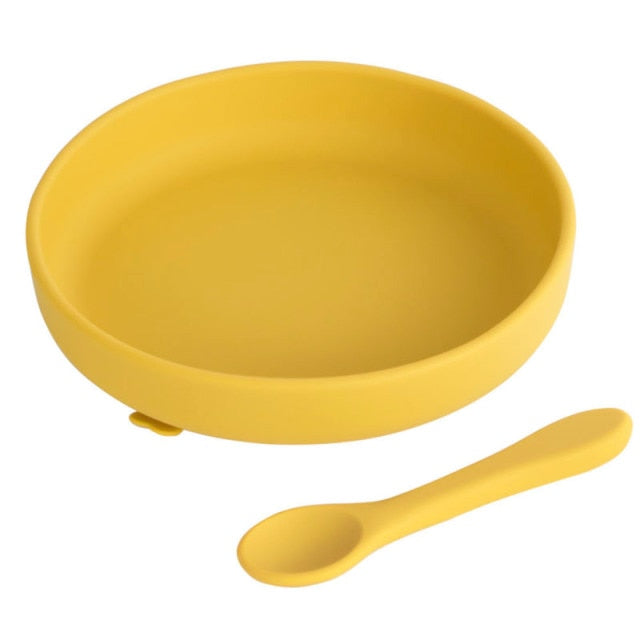 Silicone plate and spoon